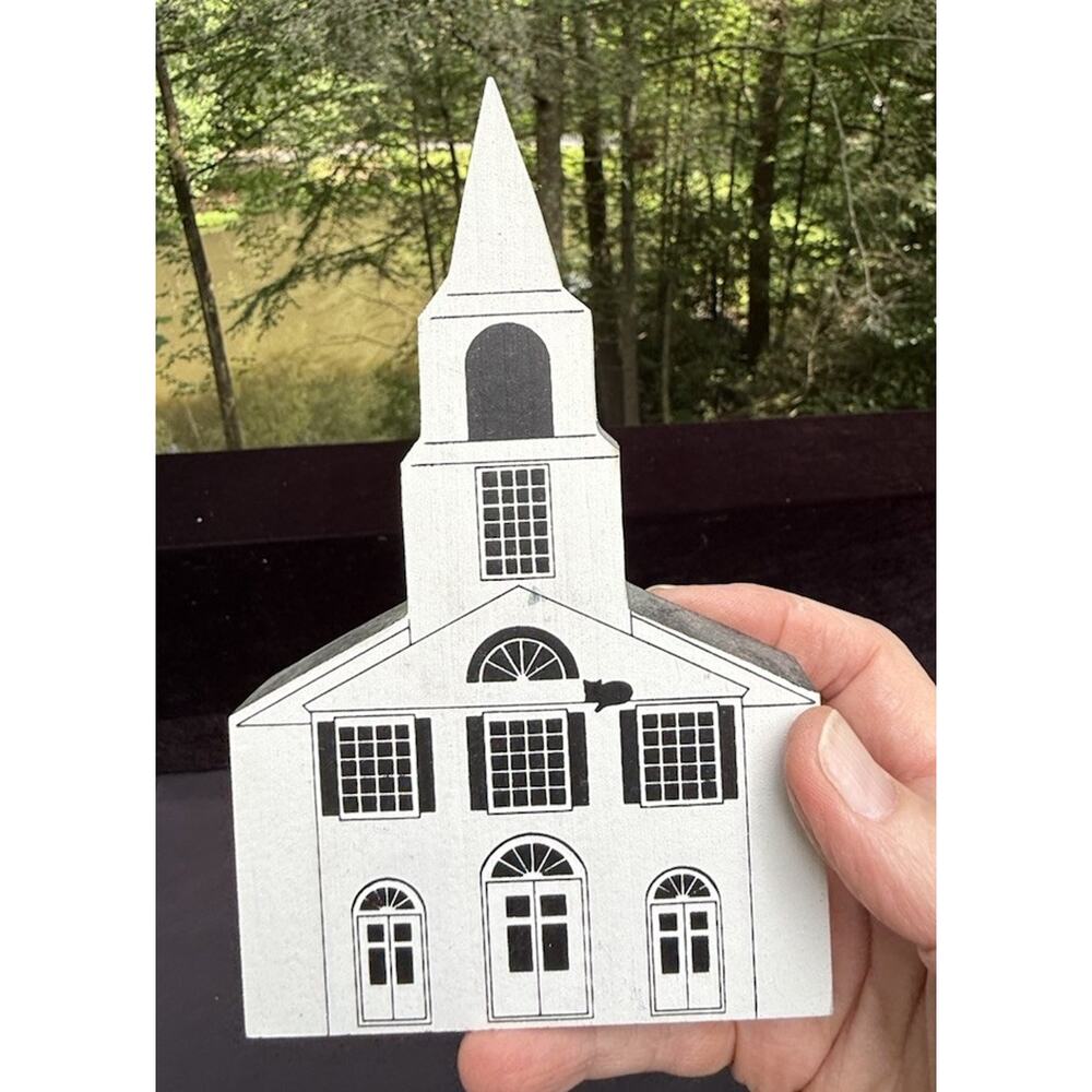 1986 The Cat"s Meow Village Chepachet Union Church Series IV Signed
